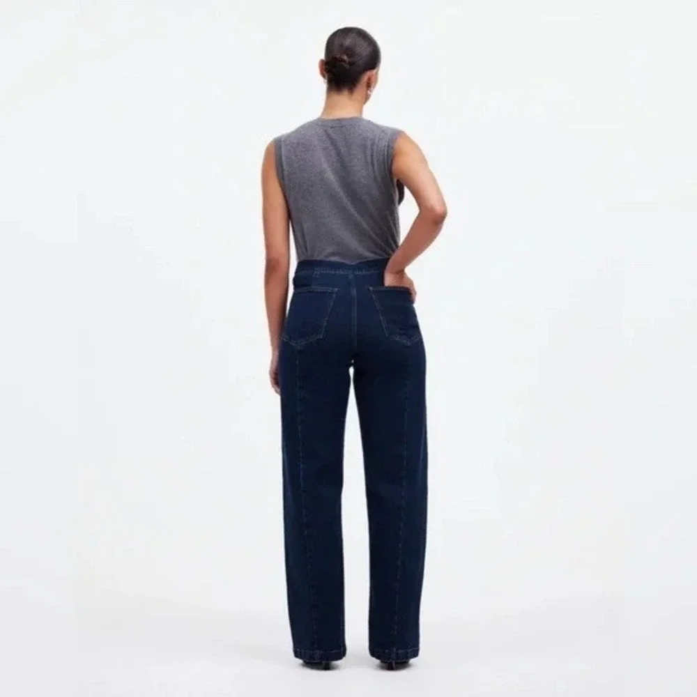 Madewell Women's Emmett Wide Leg Jeans Front Well Pockets High Rise Seam Leg 26 - Picture 4 of 14